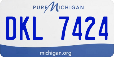 MI license plate DKL7424