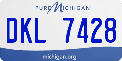 MI license plate DKL7428
