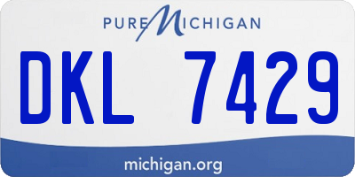 MI license plate DKL7429