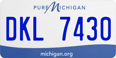 MI license plate DKL7430