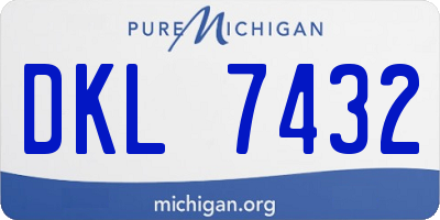 MI license plate DKL7432