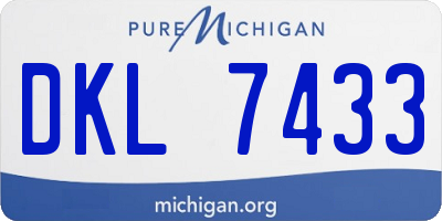 MI license plate DKL7433