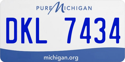 MI license plate DKL7434