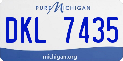 MI license plate DKL7435