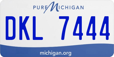 MI license plate DKL7444