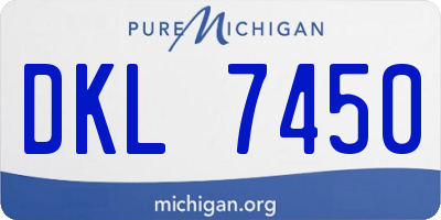 MI license plate DKL7450