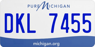 MI license plate DKL7455