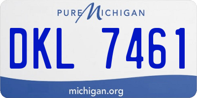 MI license plate DKL7461
