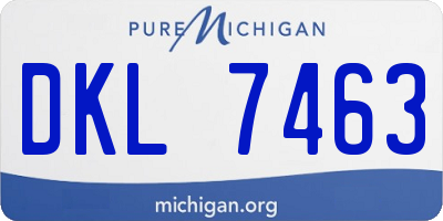 MI license plate DKL7463