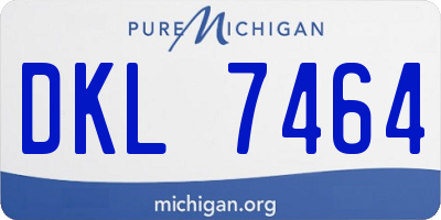 MI license plate DKL7464
