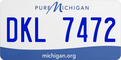 MI license plate DKL7472