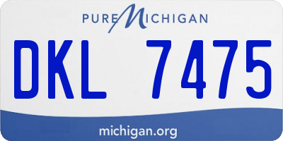 MI license plate DKL7475