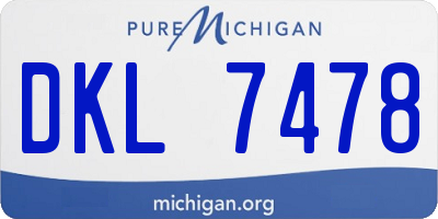 MI license plate DKL7478