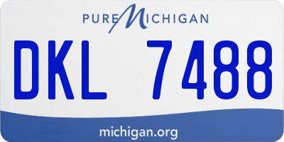 MI license plate DKL7488