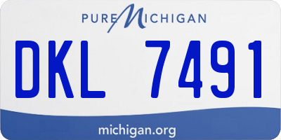 MI license plate DKL7491