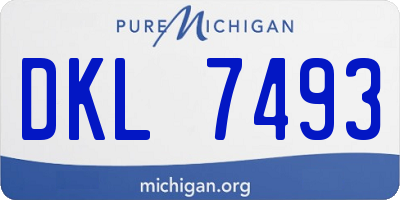 MI license plate DKL7493