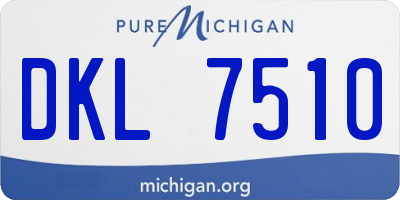 MI license plate DKL7510