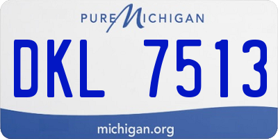 MI license plate DKL7513