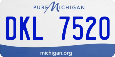MI license plate DKL7520