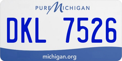 MI license plate DKL7526