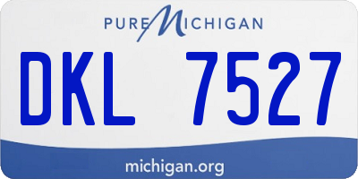 MI license plate DKL7527