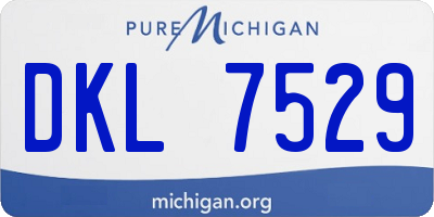 MI license plate DKL7529