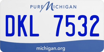 MI license plate DKL7532