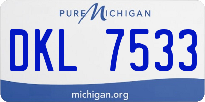 MI license plate DKL7533