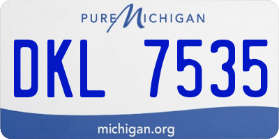MI license plate DKL7535