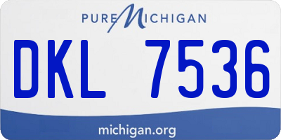 MI license plate DKL7536