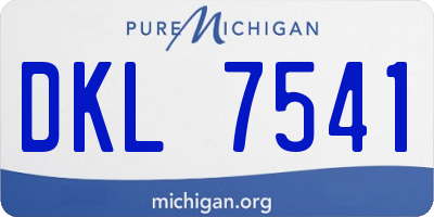 MI license plate DKL7541