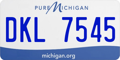 MI license plate DKL7545