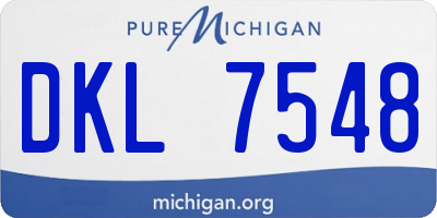 MI license plate DKL7548