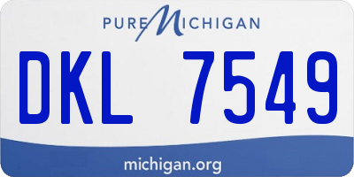 MI license plate DKL7549