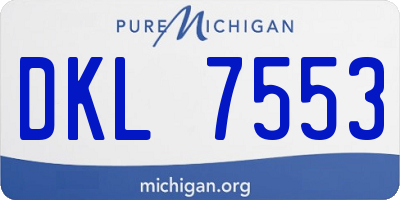 MI license plate DKL7553