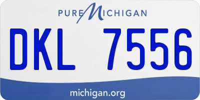 MI license plate DKL7556