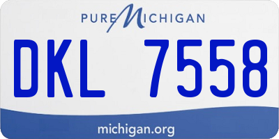 MI license plate DKL7558