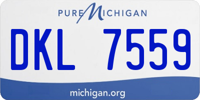 MI license plate DKL7559
