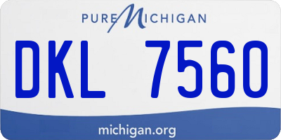 MI license plate DKL7560