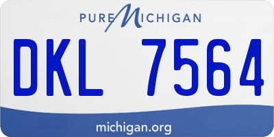 MI license plate DKL7564