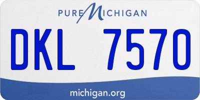 MI license plate DKL7570