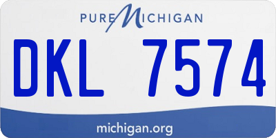 MI license plate DKL7574