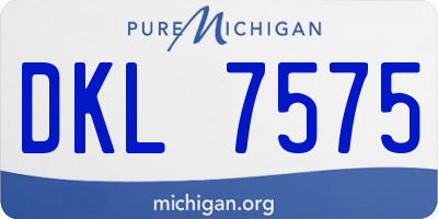 MI license plate DKL7575