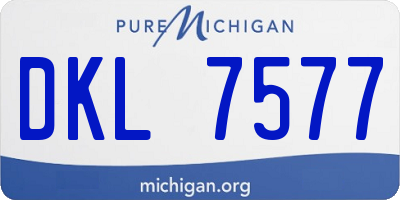 MI license plate DKL7577