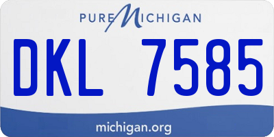 MI license plate DKL7585