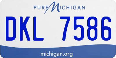 MI license plate DKL7586