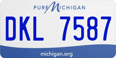MI license plate DKL7587