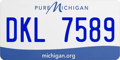 MI license plate DKL7589