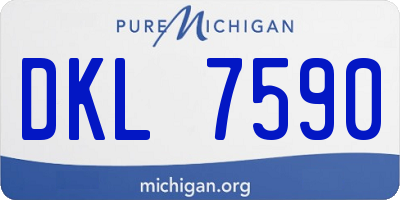 MI license plate DKL7590