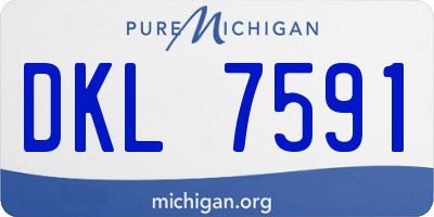 MI license plate DKL7591